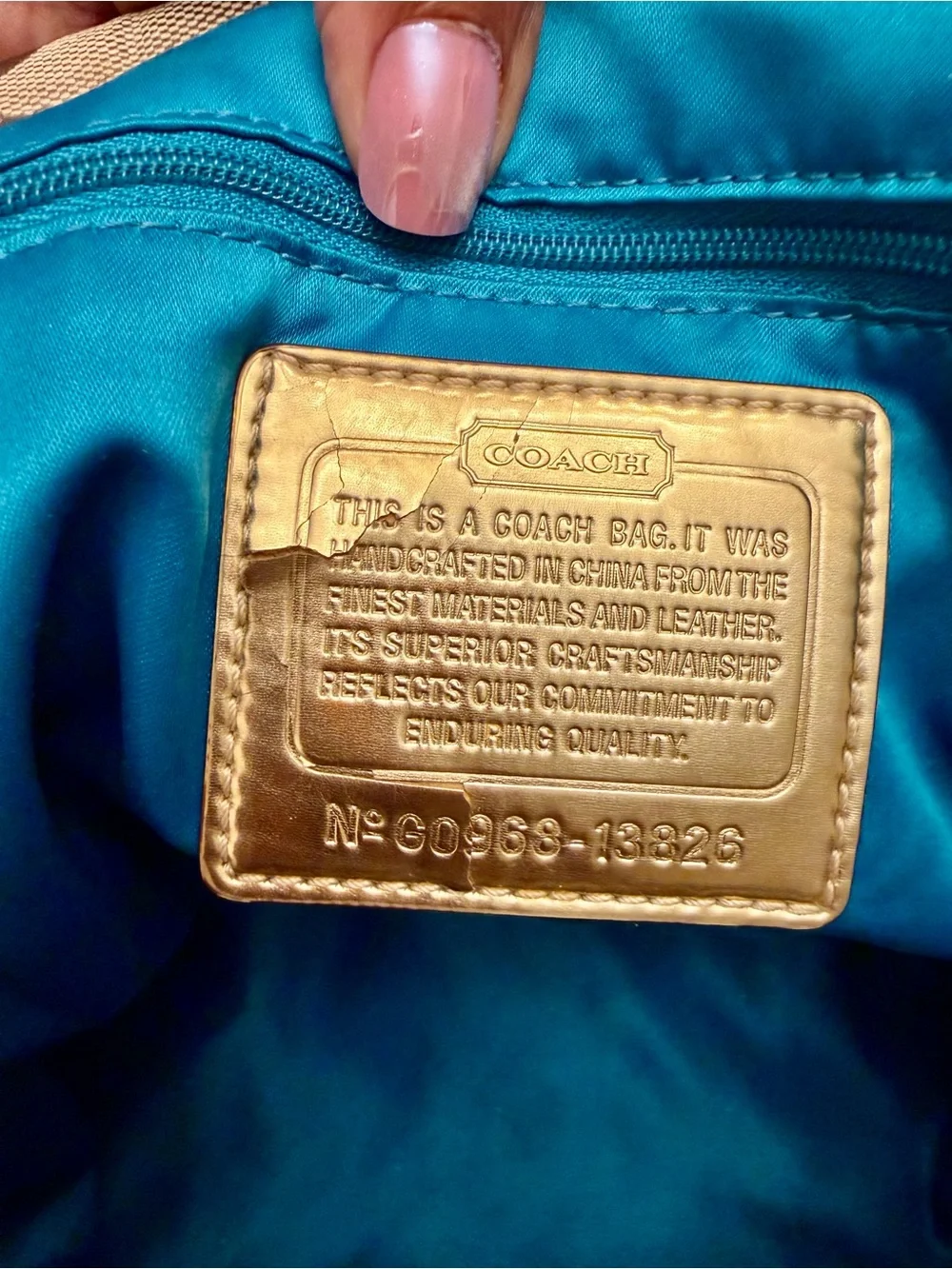 Coach POPPY Tan and Gold Signature Canvas Tote